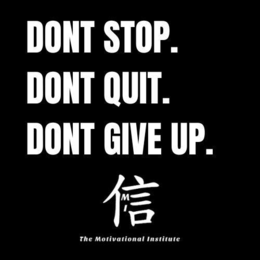 dont stop. dont quit. dont give up.  the motivational institute