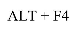 alt + f4