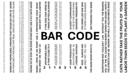 bar code its shaped like a heart from the back but from the side it's a capital p xxxx don't mind me im just tryin to sudce you when my moms died i proved that thugs do cry xx when my pops died it proved that real gees do die xxx for talkin wreckless i mi