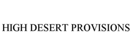 high desert provisions