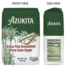 azukita extra fine granulated pure cane sugar