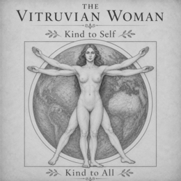 the vitruvian woman kind to self kind to all