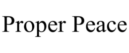 proper peace