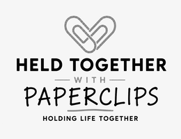 held together with paperclips holding life together