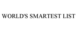 world's smartest list