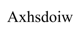 axhsdoiw