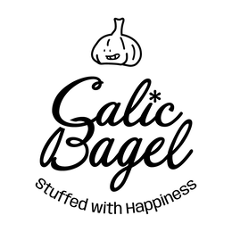 galic bagel stuffed with happiness