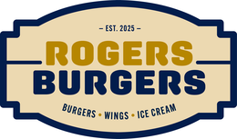 - est. 2025 - rogers burgers burgers · wings · ice cream
